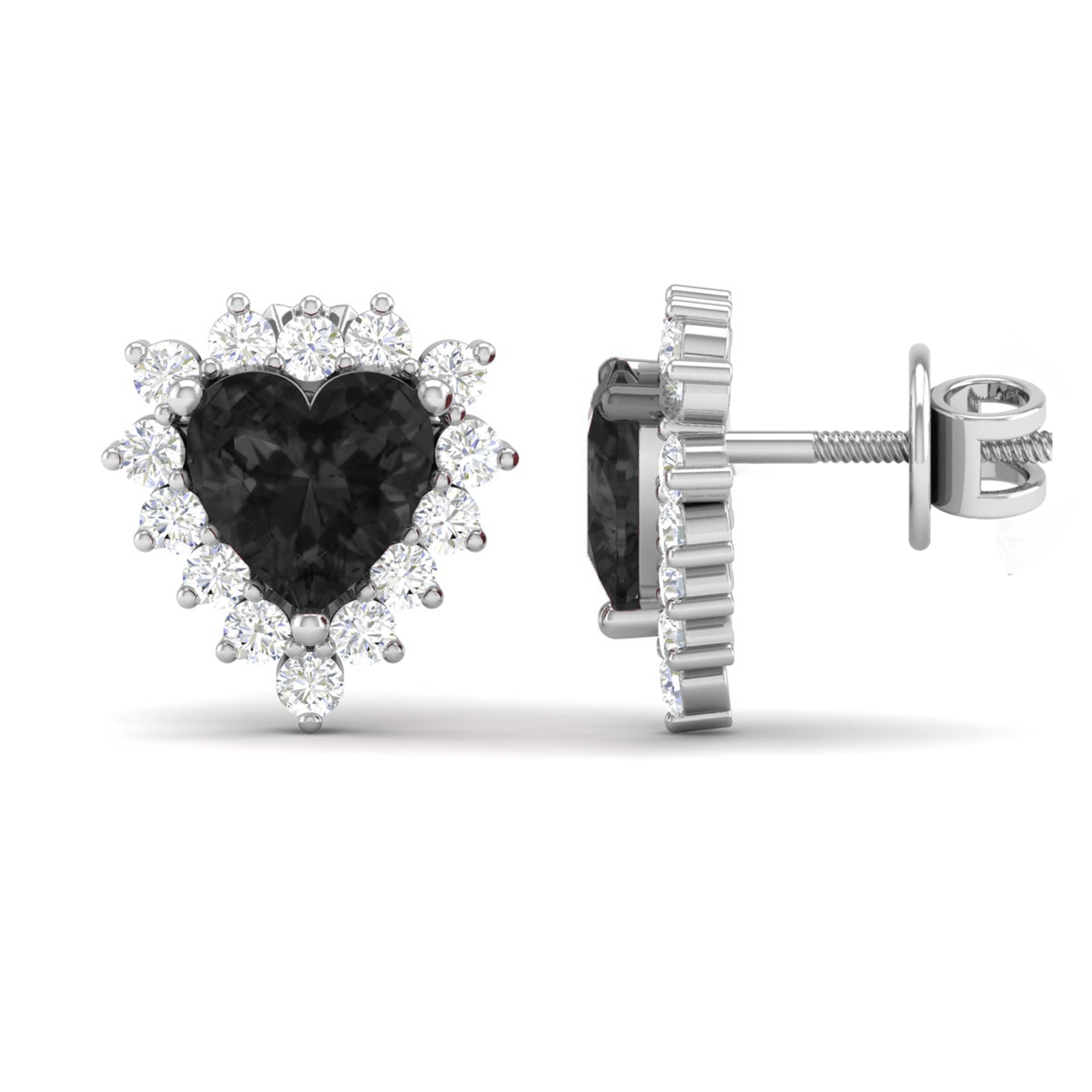 Pure Sterling Silver (92.5% purity)Precious, Beautiful and Designer Stud Earrings with cubic zirconia (AD) stones for Girls and Women