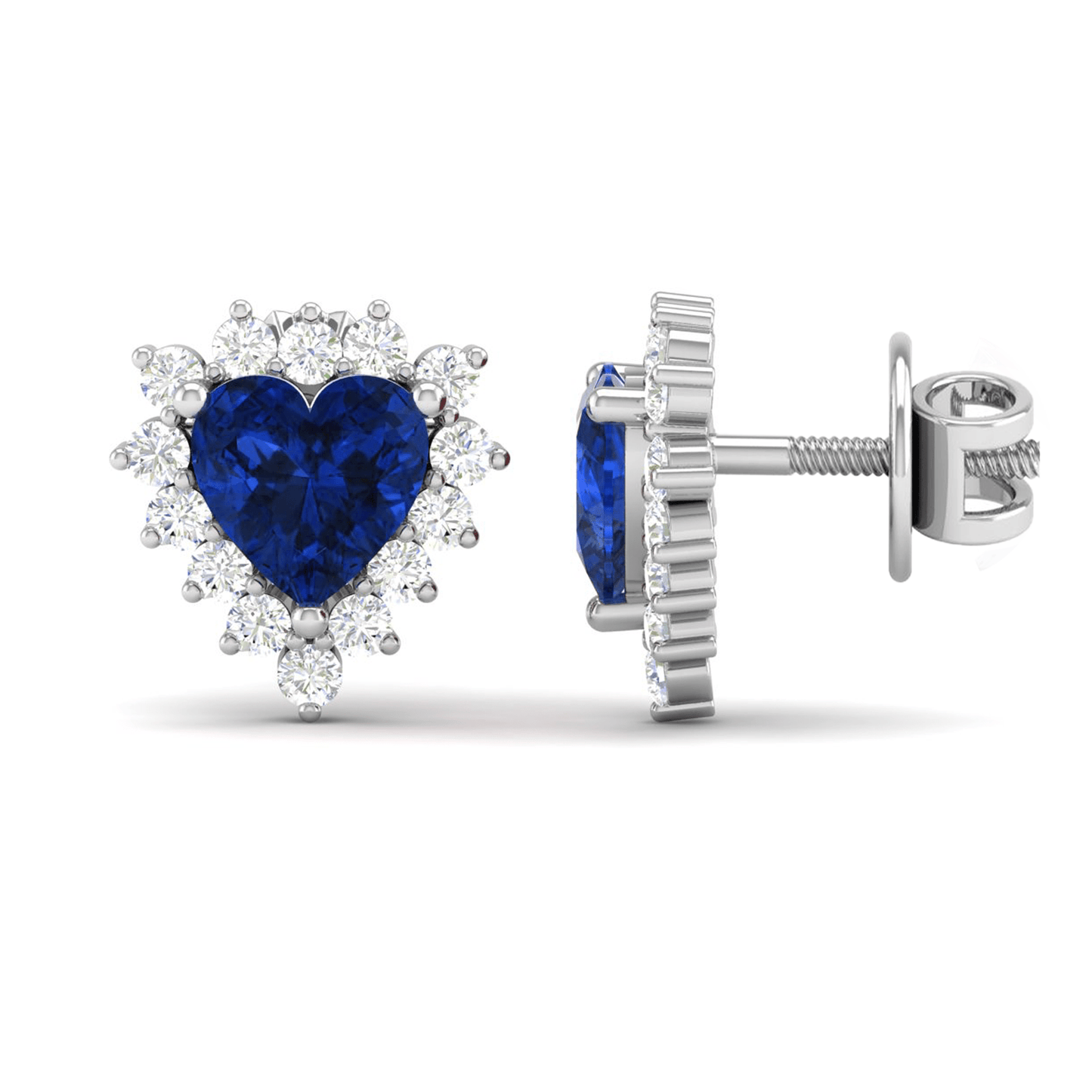 Pure Sterling Silver (92.5% purity)Precious, Beautiful and Designer Stud Earrings with cubic zirconia (AD) stones for Girls and Women