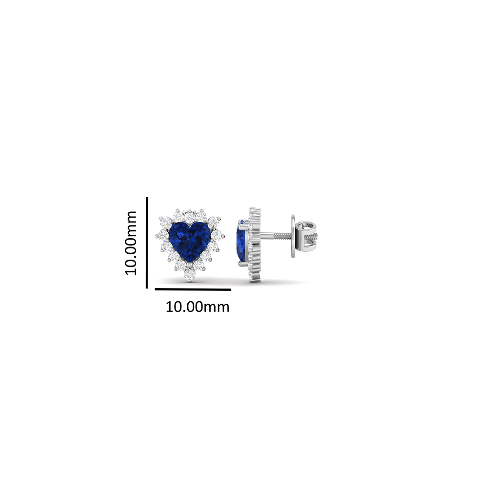 Pure Sterling Silver (92.5% purity)Precious, Beautiful and Designer Stud Earrings with cubic zirconia (AD) stones for Girls and Women