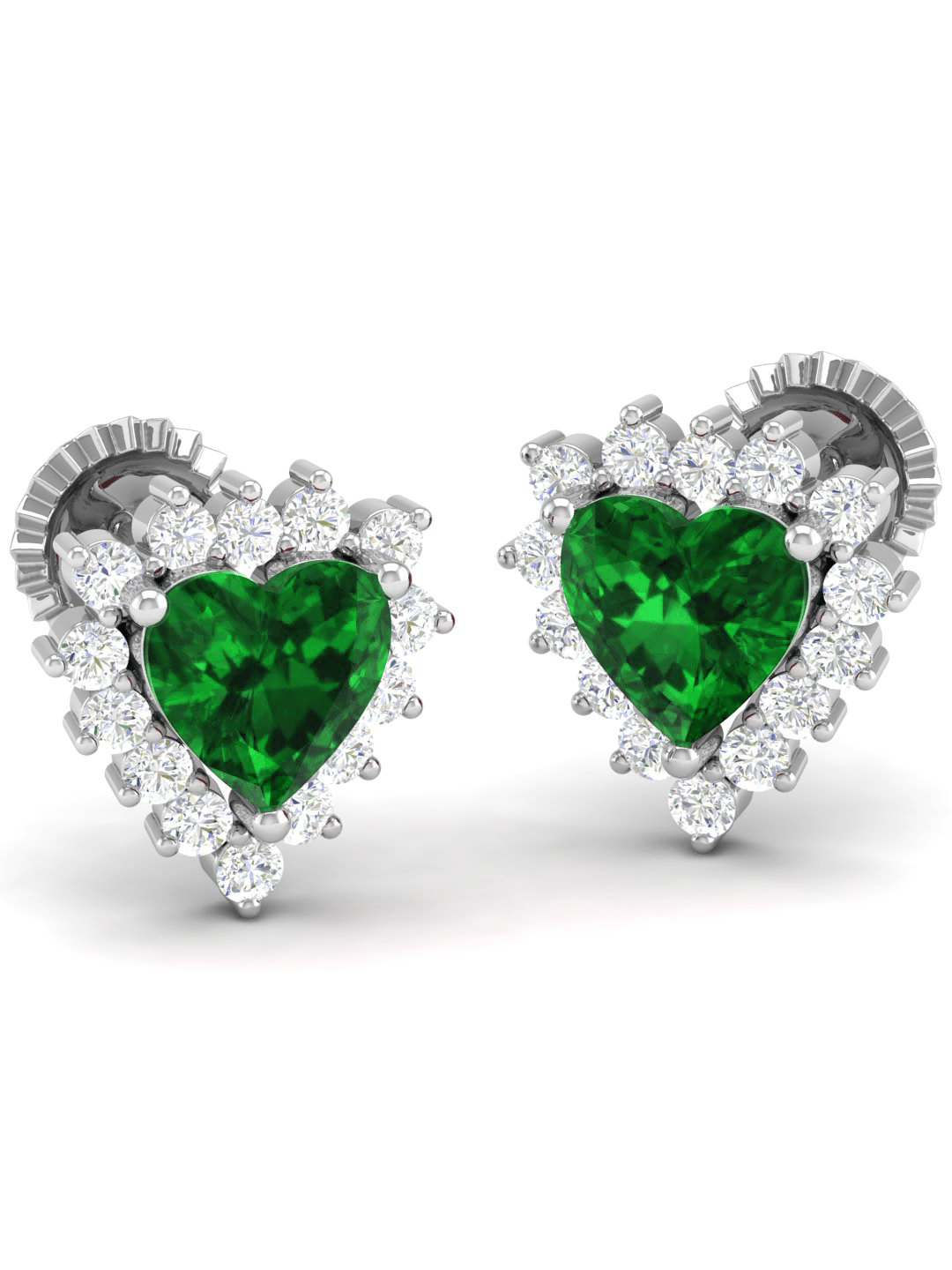 Pure Sterling Silver (92.5% purity)Precious, Beautiful and Designer Stud Earrings with cubic zirconia (AD) stones for Girls and Women
