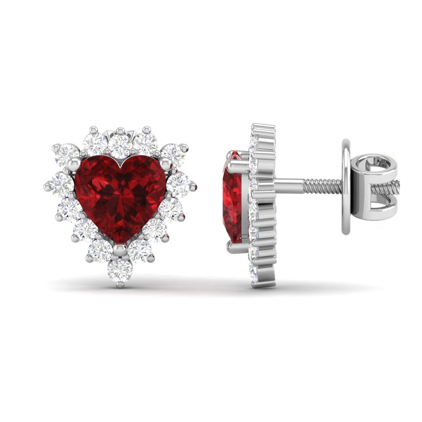Pure Sterling Silver (92.5% purity)Precious, Beautiful and Designer Stud Earrings with cubic zirconia (AD) stones for Girls and Women