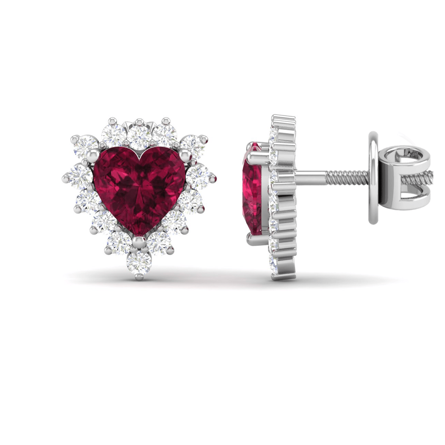 Pure Sterling Silver (92.5% purity)Precious, Beautiful and Designer Stud Earrings with cubic zirconia (AD) stones for Girls and Women