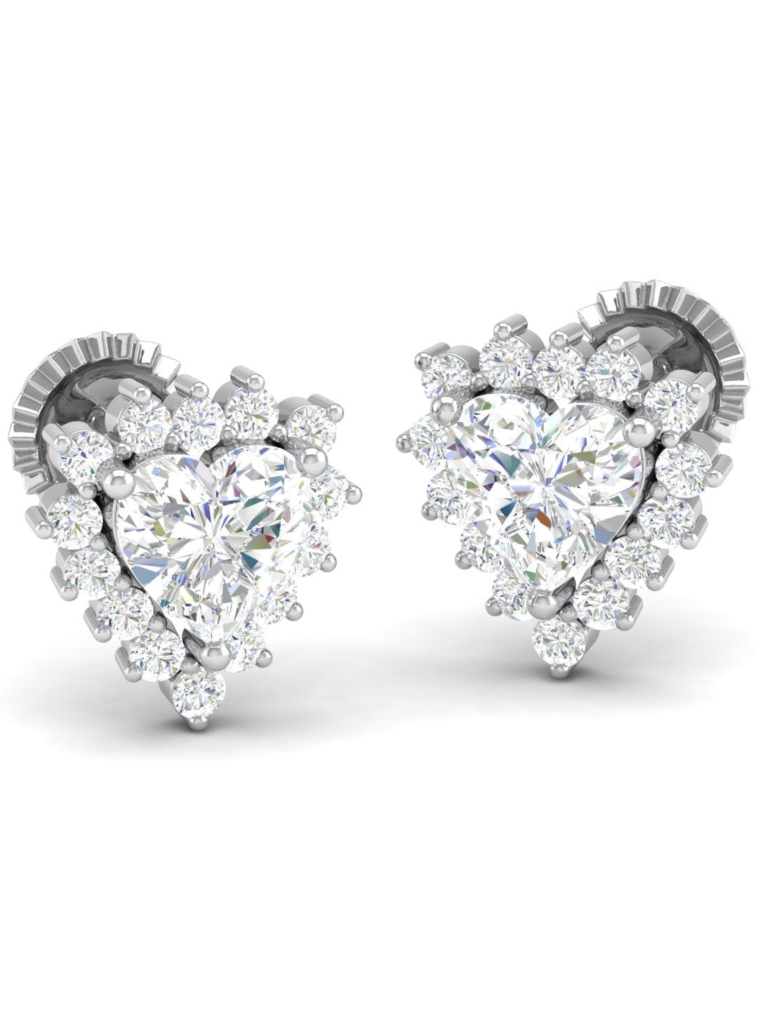 Pure Sterling Silver (92.5% purity)Precious, Beautiful and Designer Stud Earrings with cubic zirconia (AD) stones for Girls and Women
