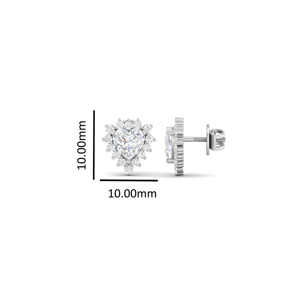 Pure Sterling Silver (92.5% purity)Precious, Beautiful and Designer Stud Earrings with cubic zirconia (AD) stones for Girls and Women