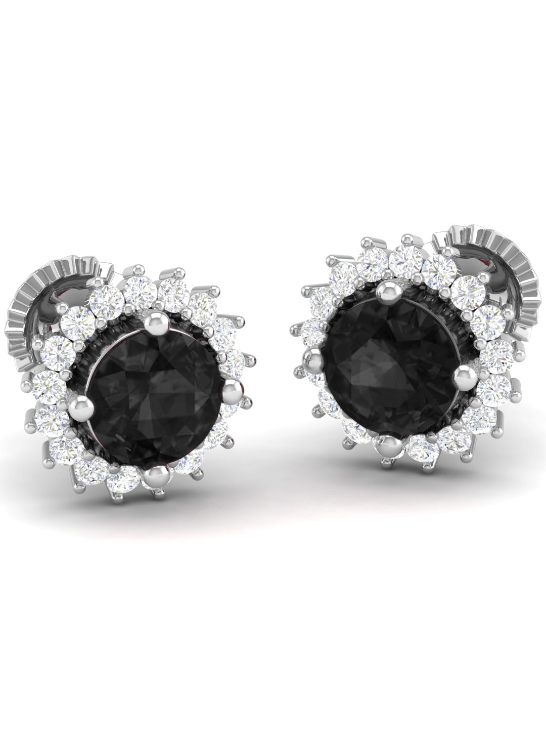 Pure Sterling Silver (92.5% purity)Precious, Beautiful and Designer Stud Earrings with cubic zirconia (AD) stones for Girls and Women