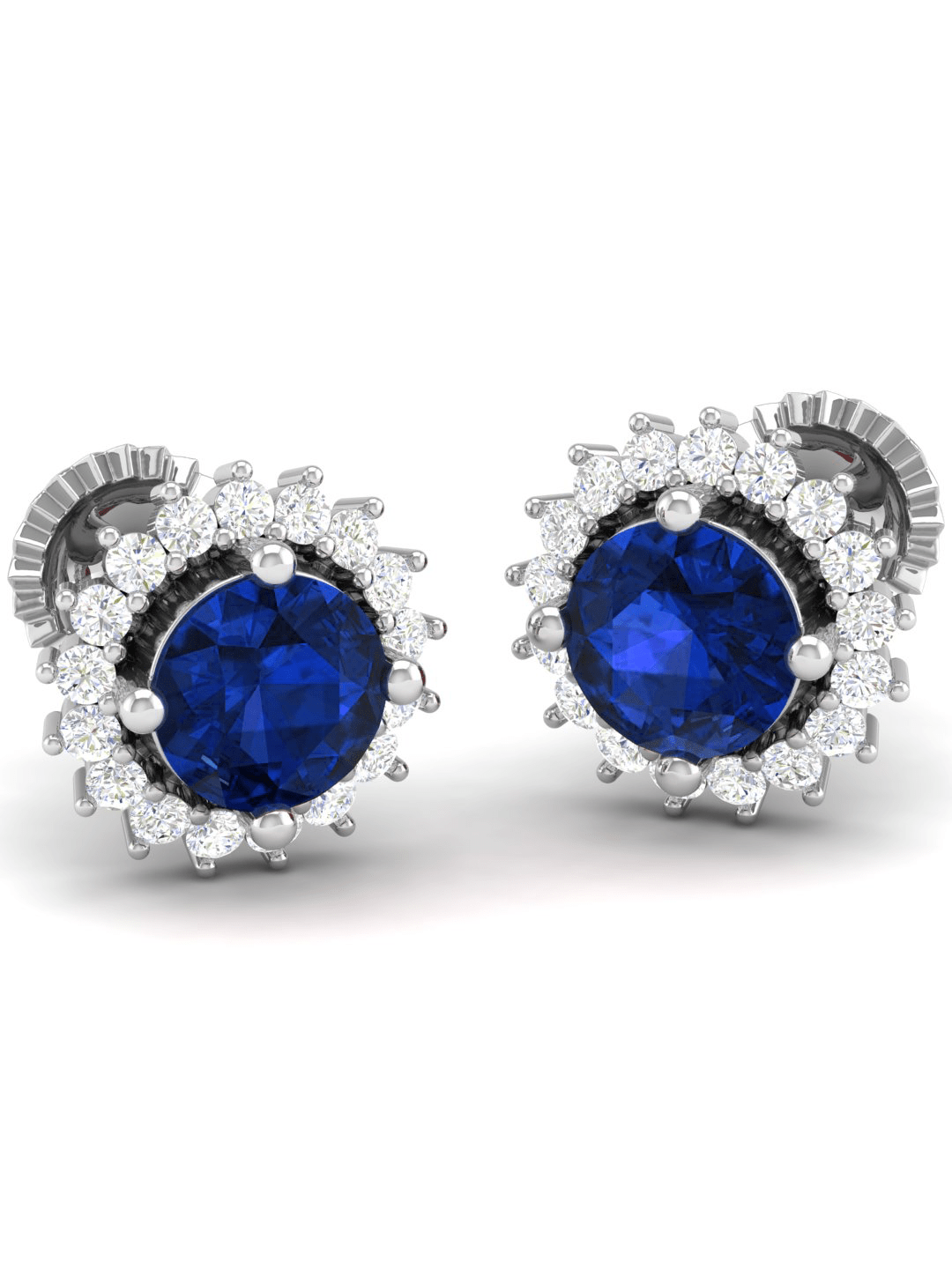 Pure Sterling Silver (92.5% purity)Precious, Beautiful and Designer Stud Earrings with cubic zirconia (AD) stones for Girls and Women