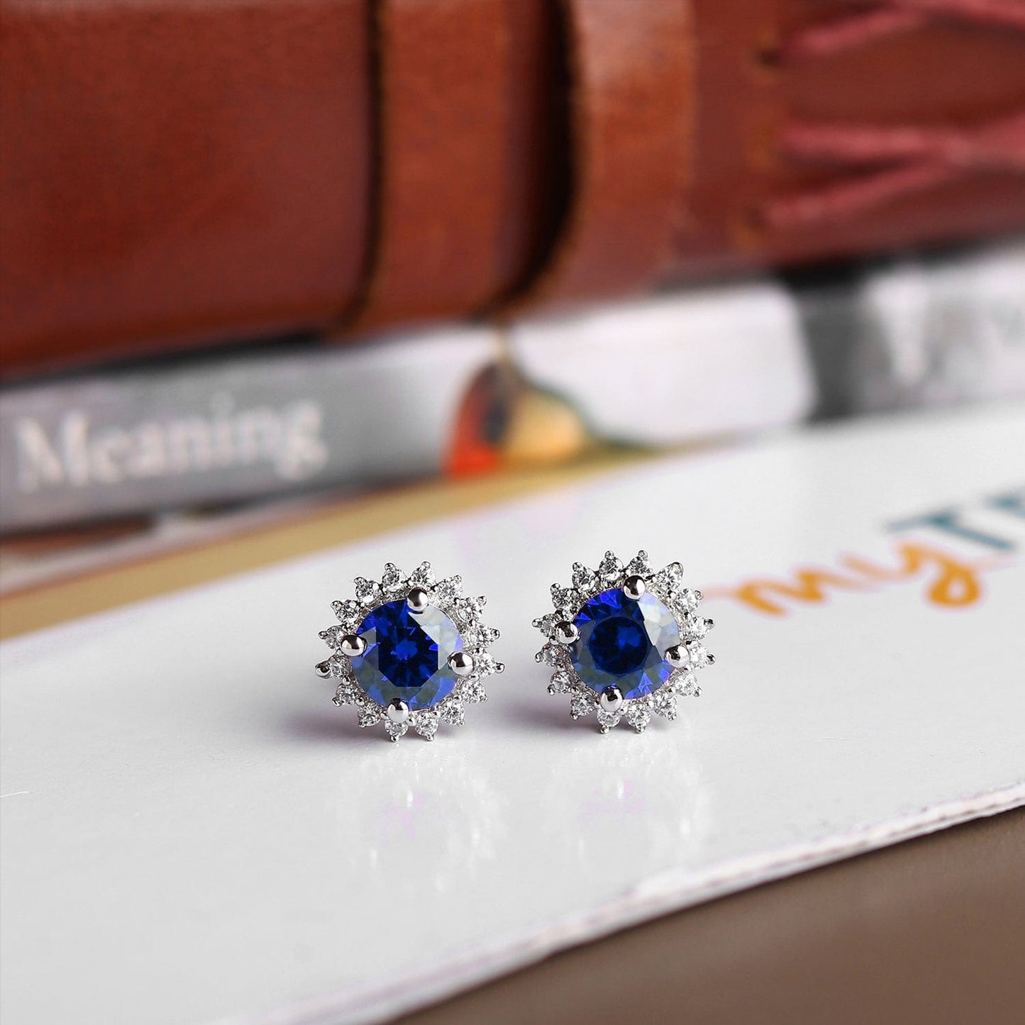 Pure Sterling Silver (92.5% purity)Precious, Beautiful and Designer Stud Earrings with cubic zirconia (AD) stones for Girls and Women