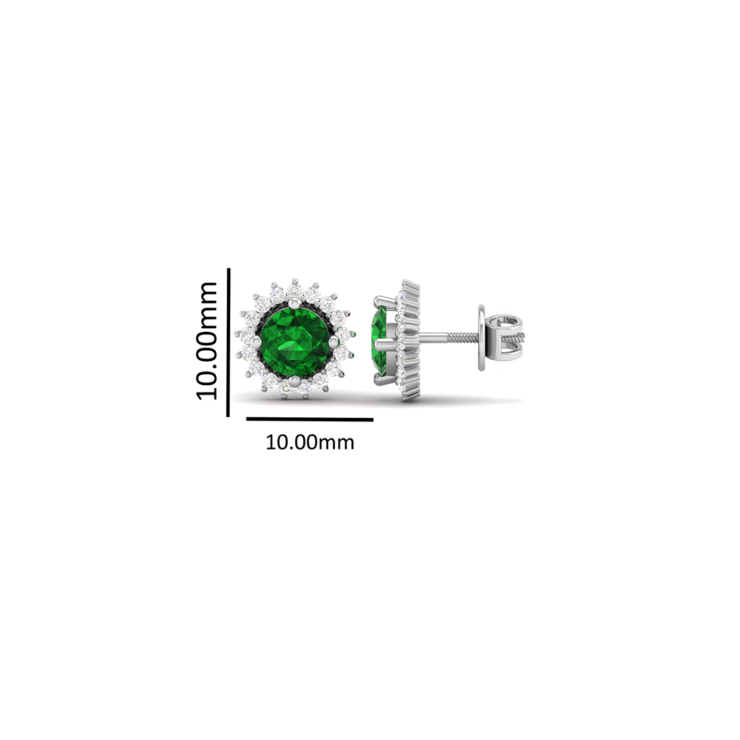 Pure Sterling Silver (92.5% purity)Precious, Beautiful and Designer Stud Earrings with cubic zirconia (AD) stones for Girls and Women