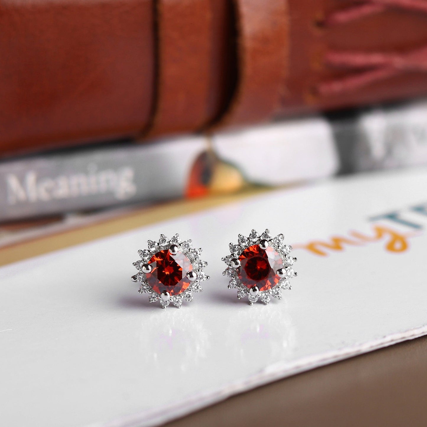 Pure Sterling Silver (92.5% purity)Precious, Beautiful and Designer Stud Earrings with cubic zirconia (AD) stones for Girls and Women