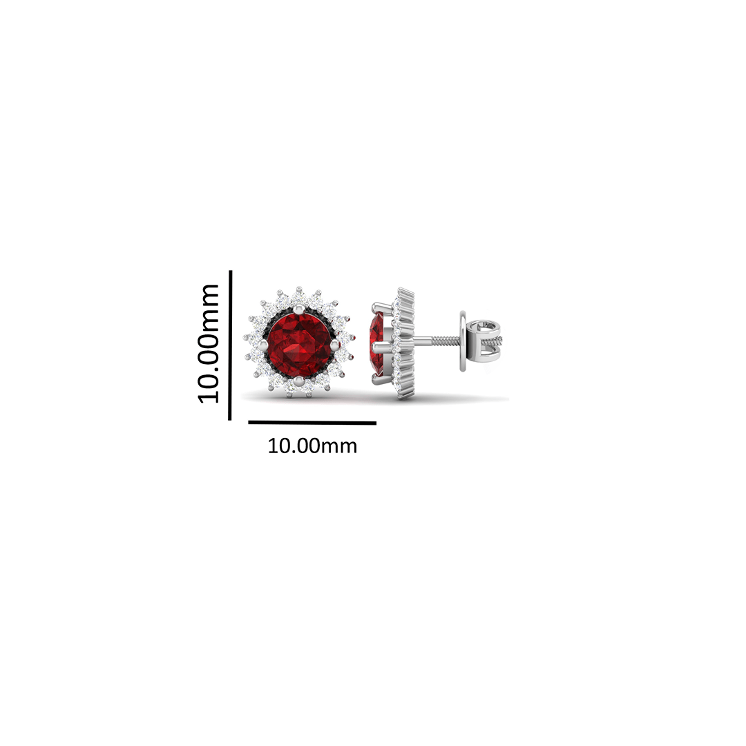 Pure Sterling Silver (92.5% purity)Precious, Beautiful and Designer Stud Earrings with cubic zirconia (AD) stones for Girls and Women
