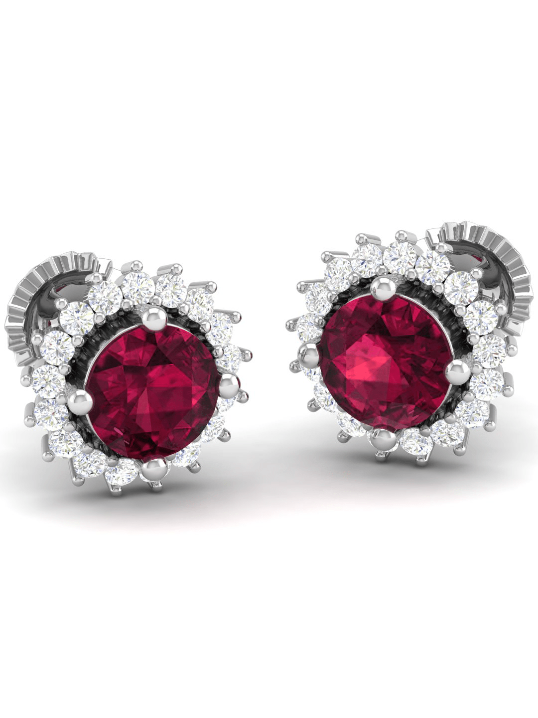 Pure Sterling Silver (92.5% purity)Precious, Beautiful and Designer Stud Earrings with cubic zirconia (AD) stones for Girls and Women