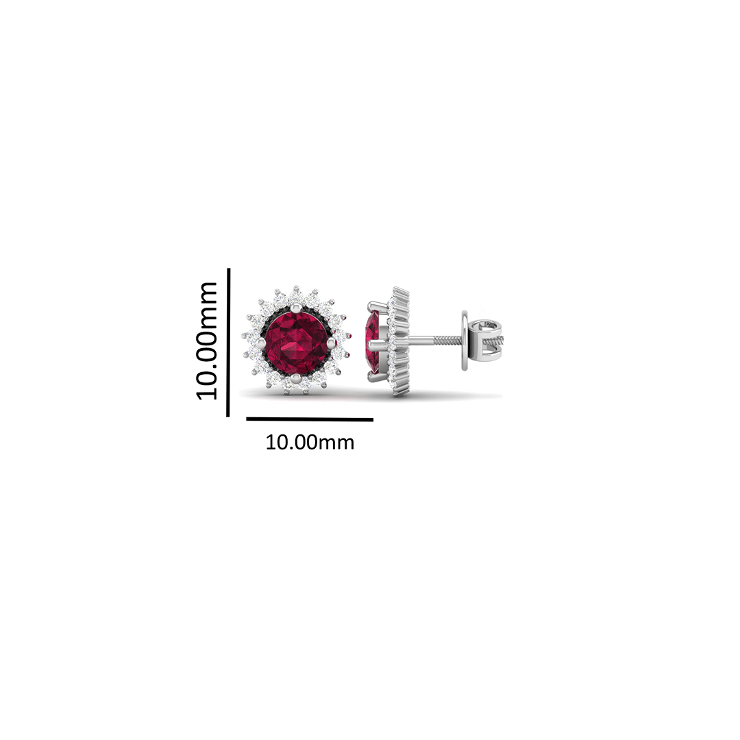 Pure Sterling Silver (92.5% purity)Precious, Beautiful and Designer Stud Earrings with cubic zirconia (AD) stones for Girls and Women