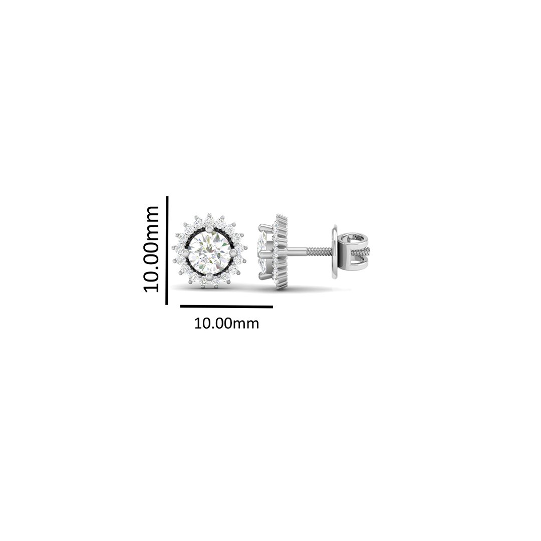 Pure Sterling Silver (92.5% purity)Precious, Beautiful and Designer Stud Earrings with cubic zirconia (AD) stones for Girls and Women