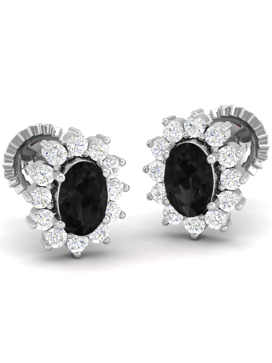 Pure Sterling Silver (92.5% purity)Precious, Beautiful and Designer Stud Earrings with cubic zirconia (AD) stones for Girls and Women
