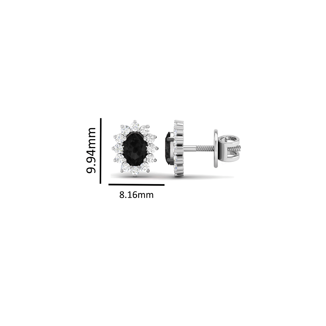 Pure Sterling Silver (92.5% purity)Precious, Beautiful and Designer Stud Earrings with cubic zirconia (AD) stones for Girls and Women