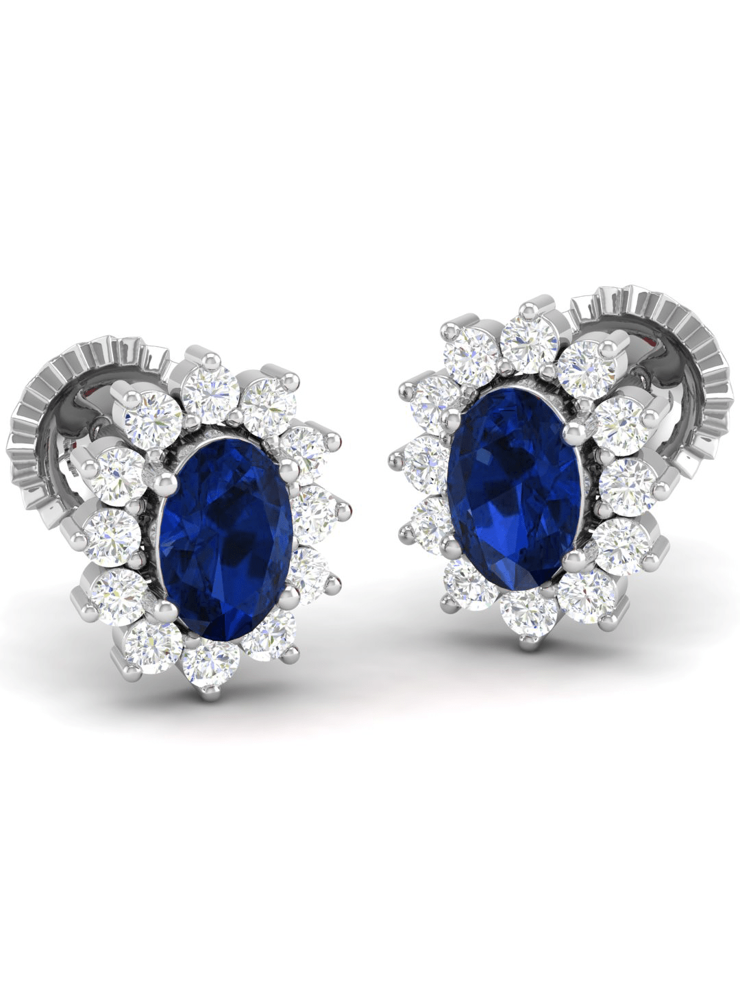 Pure Sterling Silver (92.5% purity)Precious, Beautiful and Designer Stud Earrings with cubic zirconia (AD) stones for Girls and Women