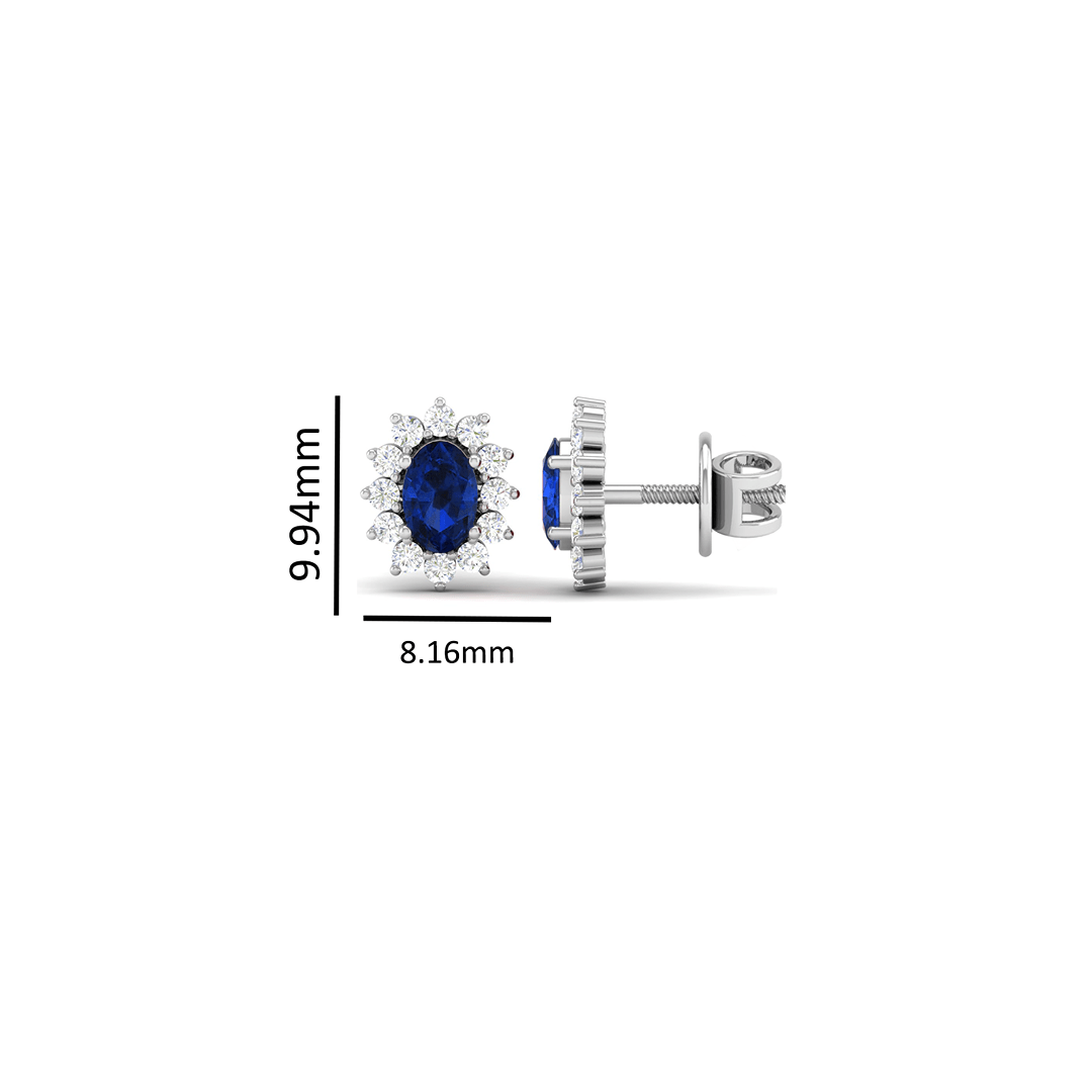 Pure Sterling Silver (92.5% purity)Precious, Beautiful and Designer Stud Earrings with cubic zirconia (AD) stones for Girls and Women