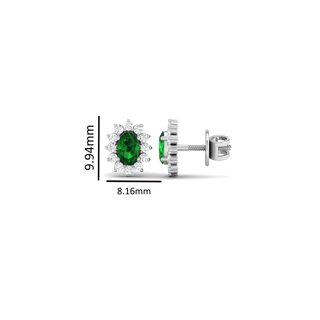 Pure Sterling Silver (92.5% purity)Precious, Beautiful and Designer Stud Earrings with cubic zirconia (AD) stones for Girls and Women