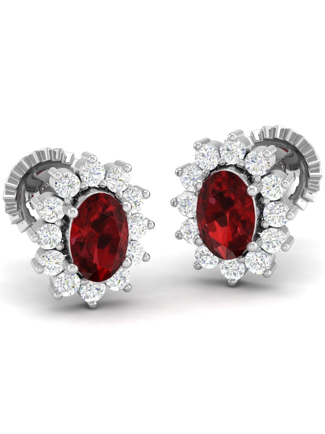 Pure Sterling Silver (92.5% purity)Precious, Beautiful and Designer Stud Earrings with cubic zirconia (AD) stones for Girls and Women