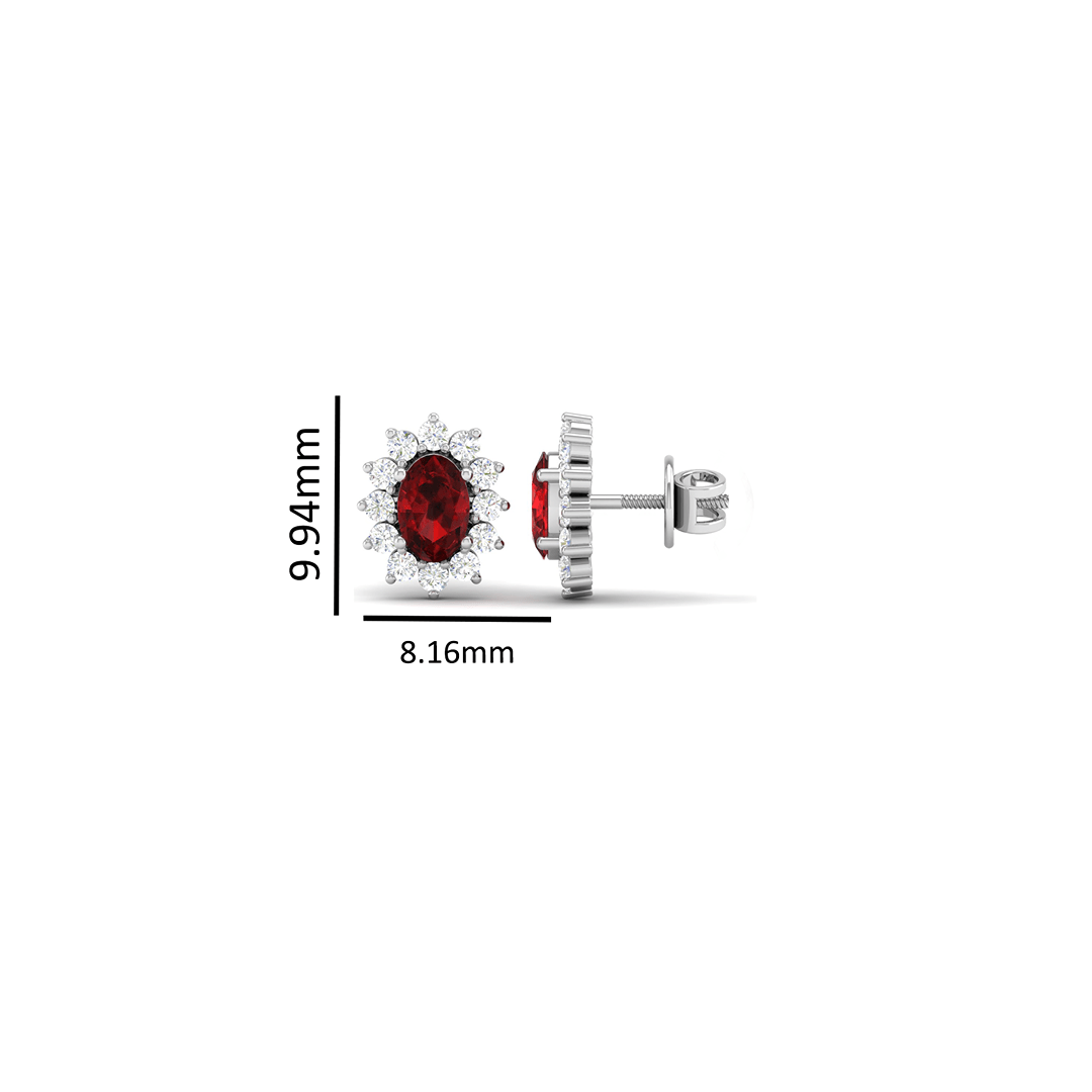 Pure Sterling Silver (92.5% purity)Precious, Beautiful and Designer Stud Earrings with cubic zirconia (AD) stones for Girls and Women