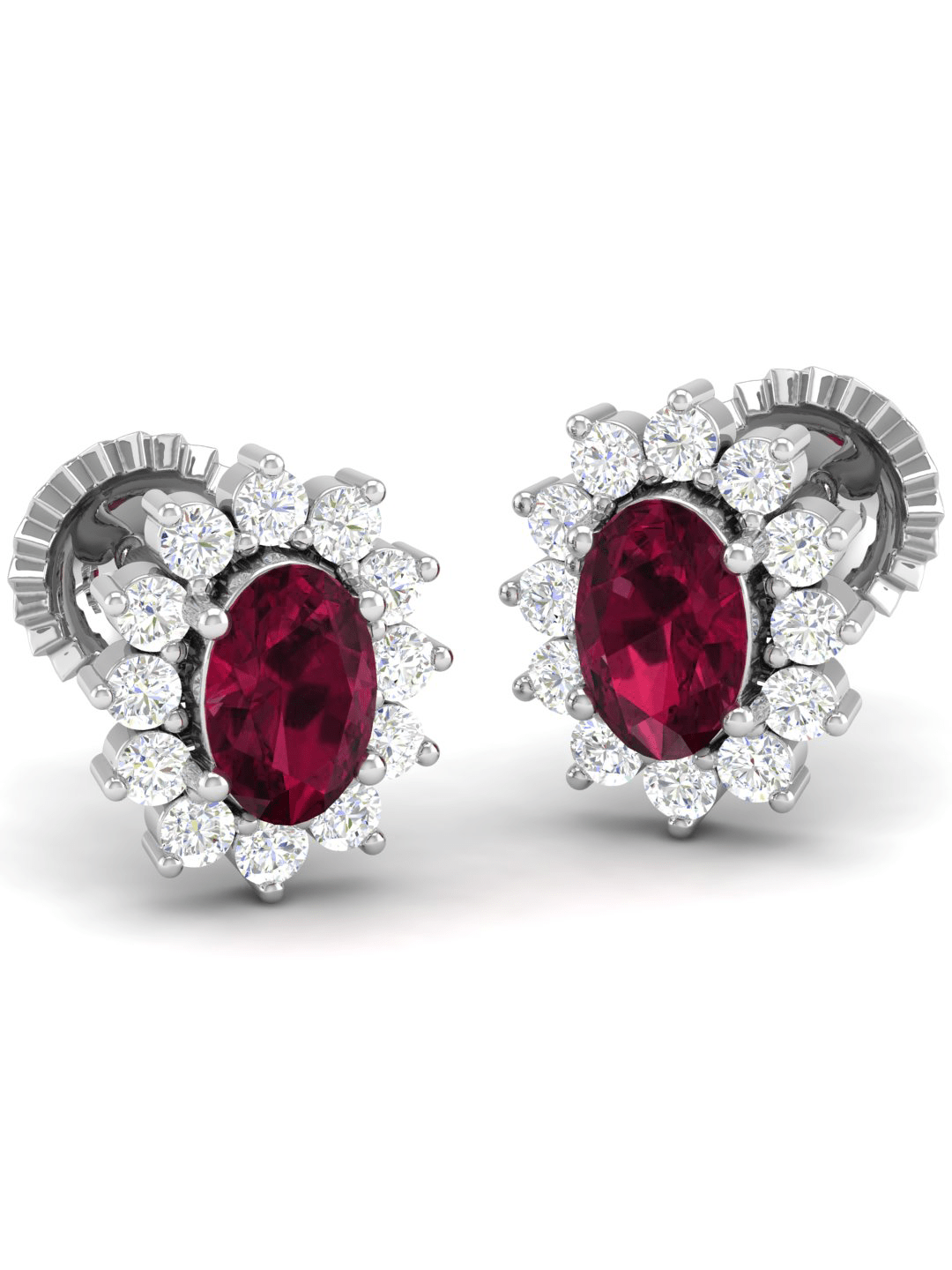 Pure Sterling Silver (92.5% purity)Precious, Beautiful and Designer Stud Earrings with cubic zirconia (AD) stones for Girls and Women