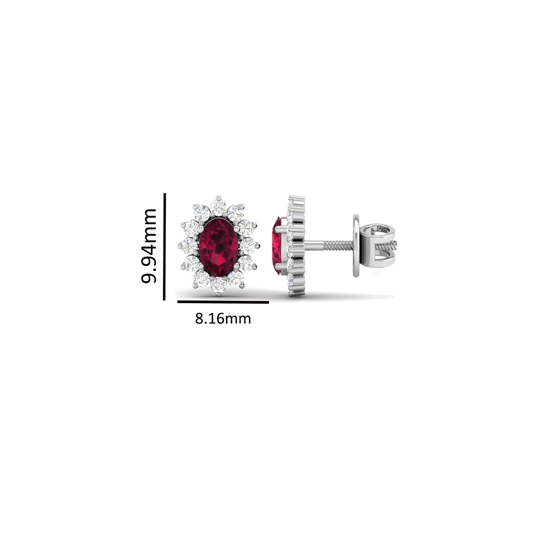 Pure Sterling Silver (92.5% purity)Precious, Beautiful and Designer Stud Earrings with cubic zirconia (AD) stones for Girls and Women
