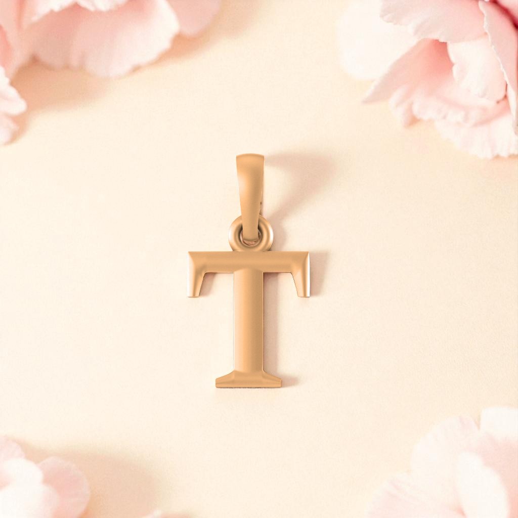 22 CT Gold Plated Silver (92.5% purity) precious and designer Name Alphabet Pendant by For Men and women