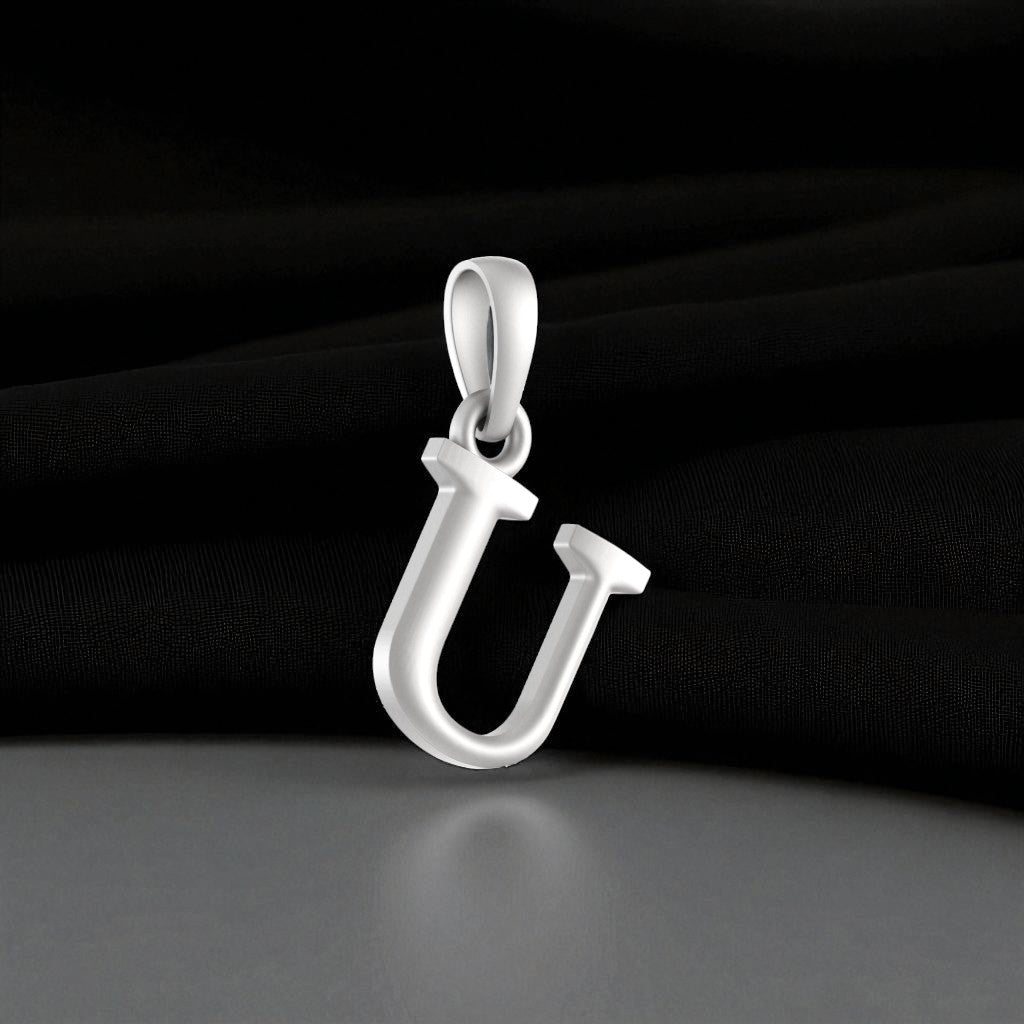 92.5% Pure Sterling Silver Precious Name Alphabet Pendant For Kids And Girls