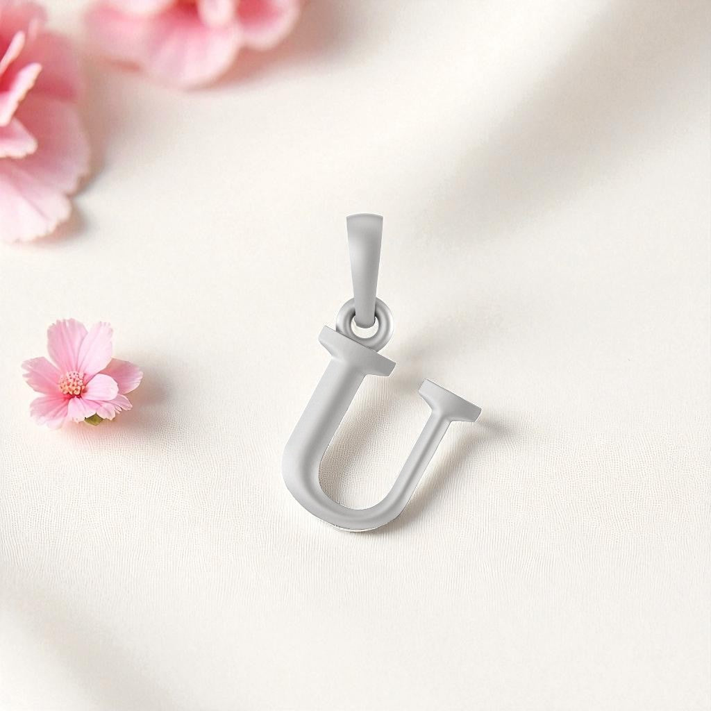 Sterling Silver (92.5% purity) precious Name pendant pure silver designer alphabet locket