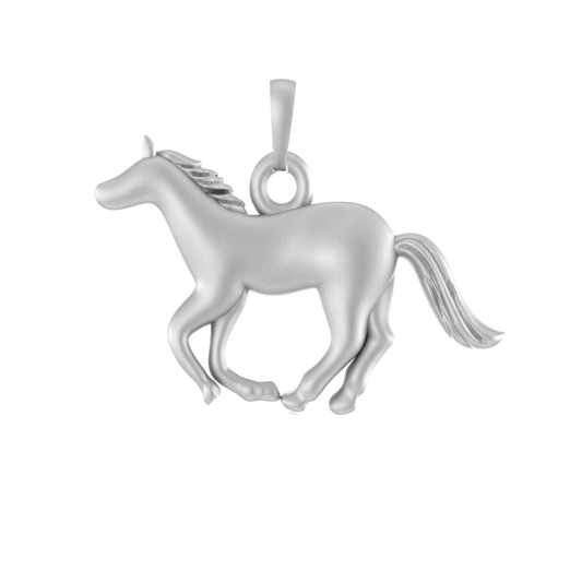 Sterling Silver (92.5% purity) Strength Symbolic Horse Pendant for Men & Women Pure Silver Horse Locket to represent strength and power
