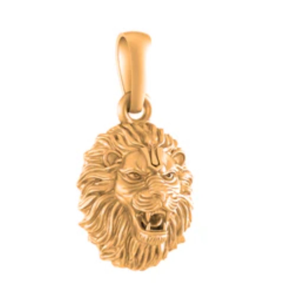 22 CT Gold Plated Silver (92.5% purity) God Vishnu Narsimha (Big Size) Pendant for Men and Women