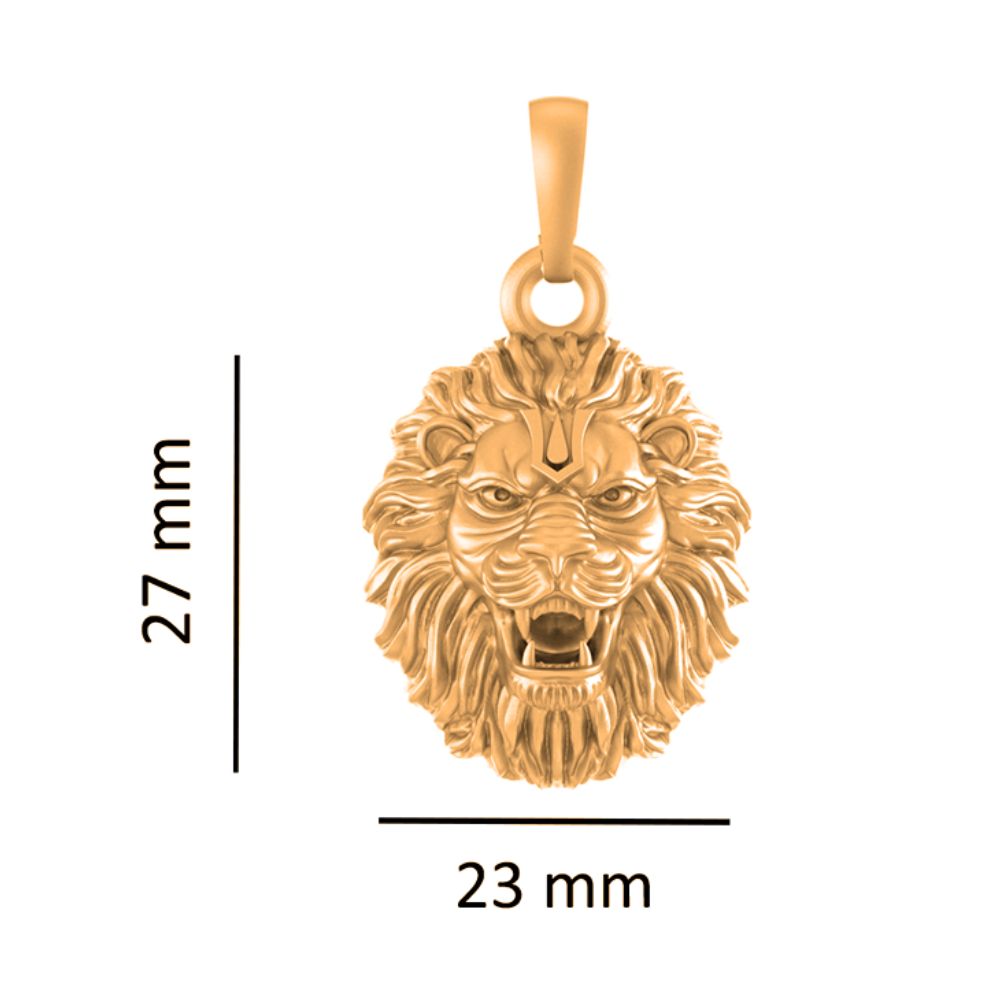 22 CT Gold Plated Silver (92.5% purity) God Vishnu Narsimha (Big Size) Pendant for Men and Women