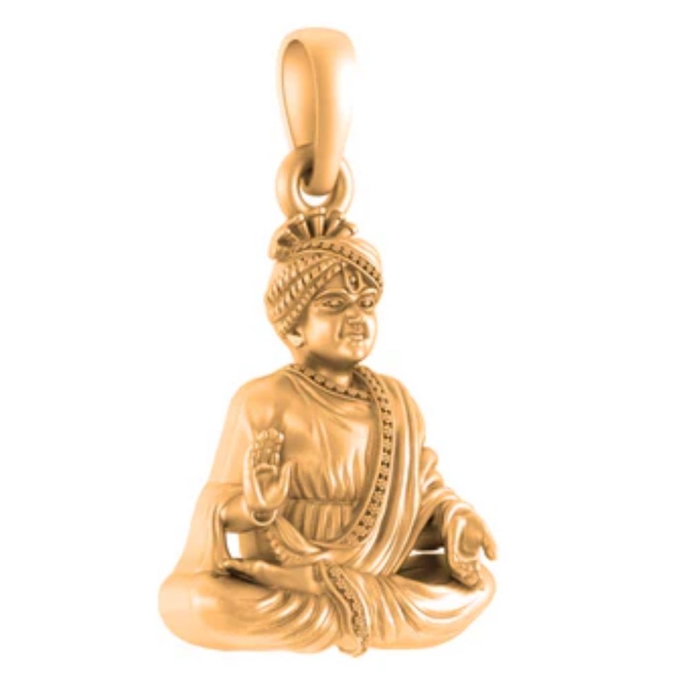 22 CT Gold Plated Silver (92.5% purity) Spiritual Swaminarayan Pendant for Men and Women
