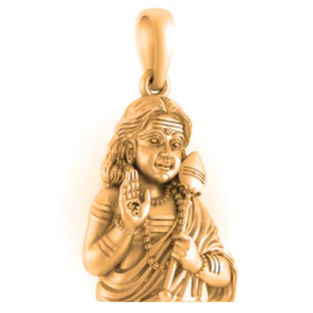22 CT Gold Plated Silver (92.5% purity) God Kartikeya Pendant for Men and Women