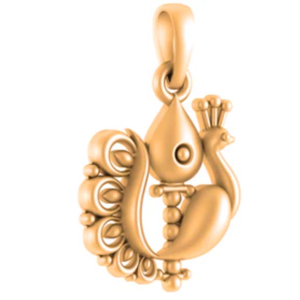 22 CT Gold Plated Silver (92.5% purity) Symbol Kartikeya Pendant for Men and Women