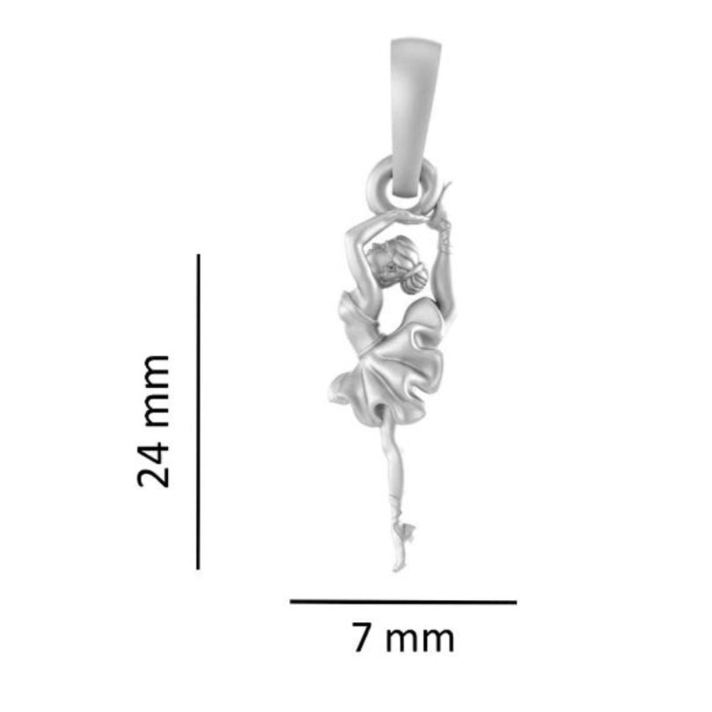 Sterling Silver (92.5% Purity) Pure Silver Stylish and Fashionable Happy Dancing girl Pendant for Men & Women