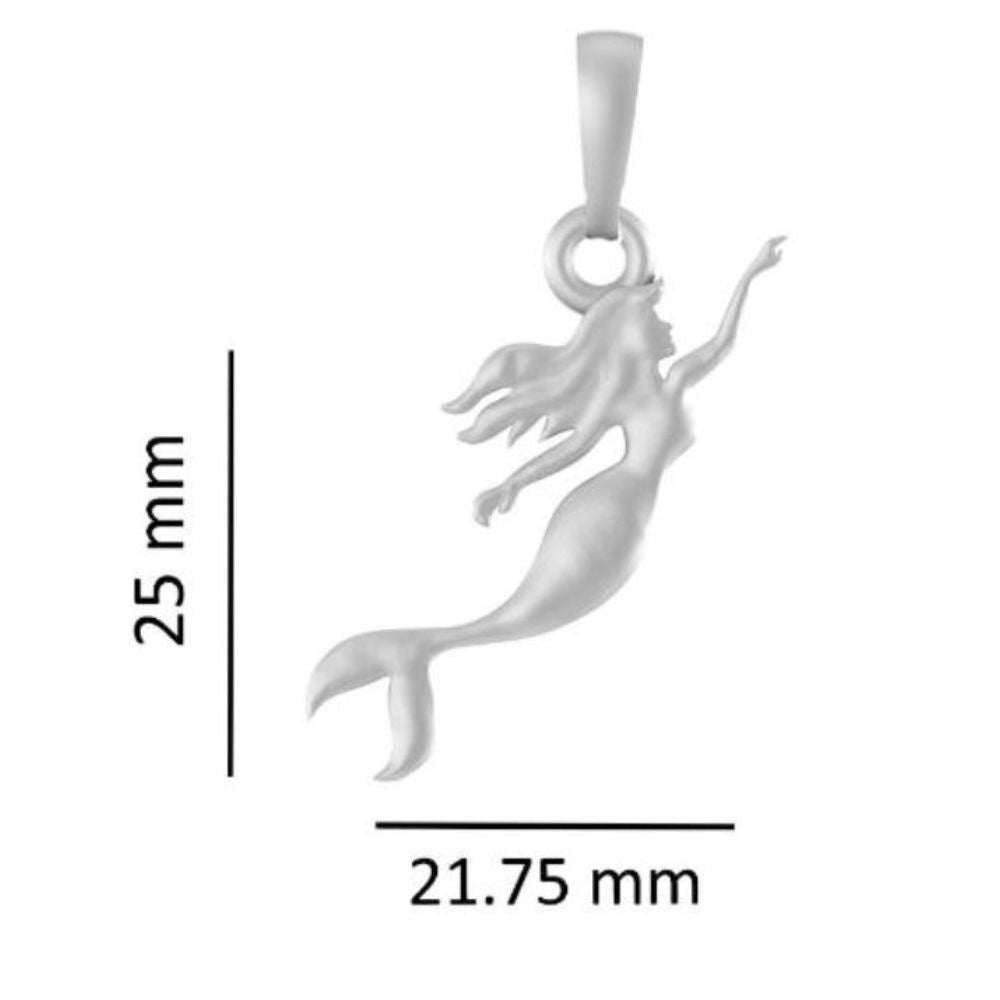 Sterling Silver (92.5% Purity) Pure Silver ambitious and Stylish divine Mermaid Pendant for Men & Women