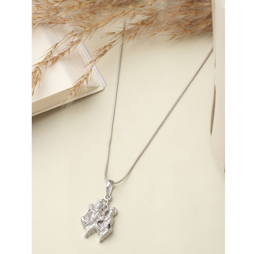 92.5% Pure Sterling Silver God Ram and Maa Sita (Big Size) Pendant for Men & Women