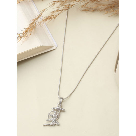 God Hanuman Chain Pendant (Pendant with Anchor Chain- 22 inches) for Men & Women Pure Silver Lord bajrang bali Chain Locket for Good Health & Wealth