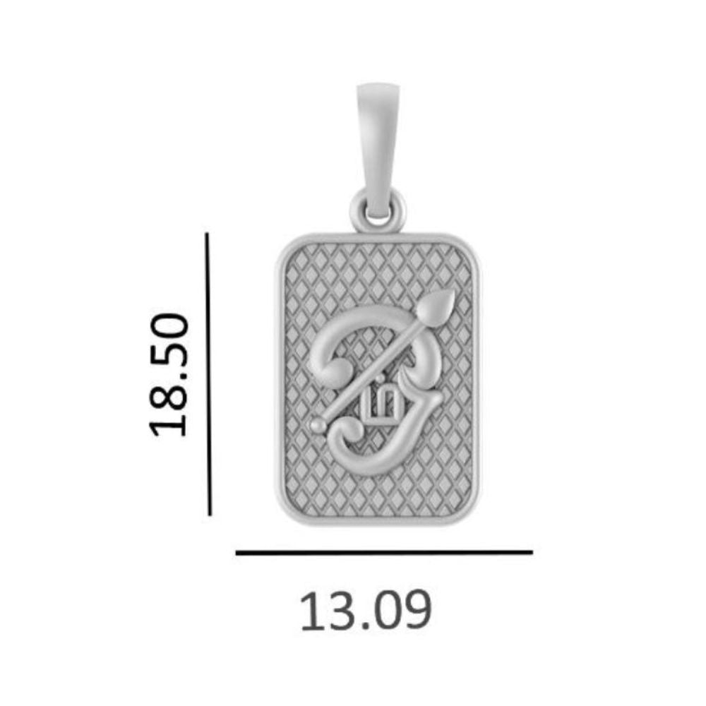 Spiritual Tamil OM Pure Silver 92.5% purity Chain pendant by for Men & Women (Pendant with Snake Chain-18 inches)