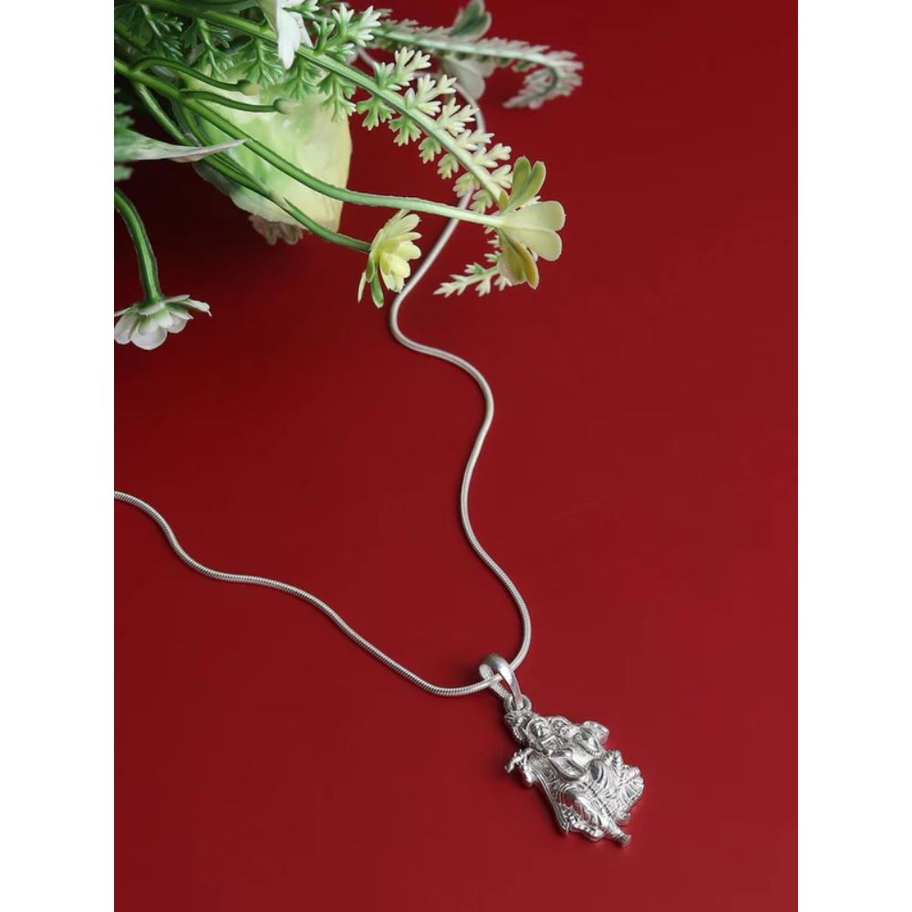 Sterling Silver (92.5% purity) God Radha Krishna Pendant for Men & Women Pure Silver Lord Radha kishan Locket for Good Health & Wealth