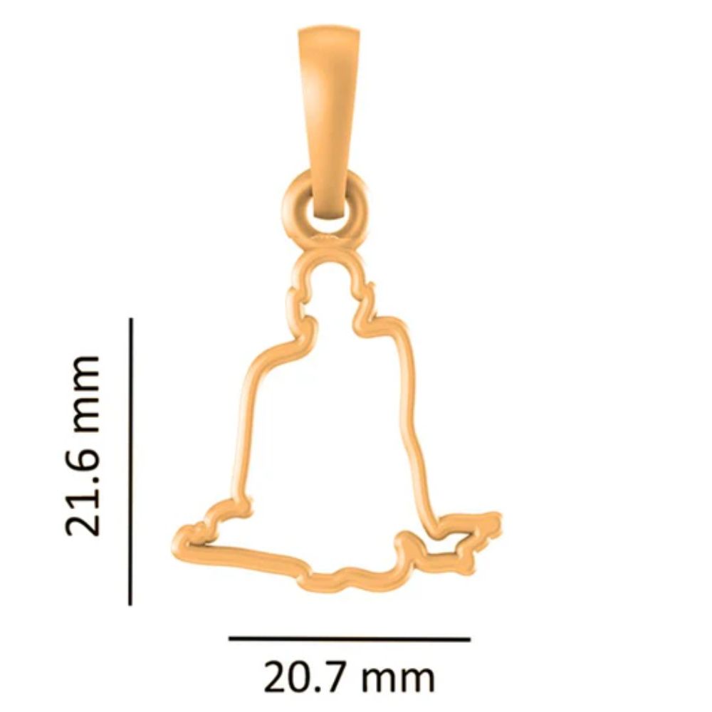 22 CT Gold Plated Silver (92.5% purity) Spiritual Swami Samarth Pendant for Men and Women