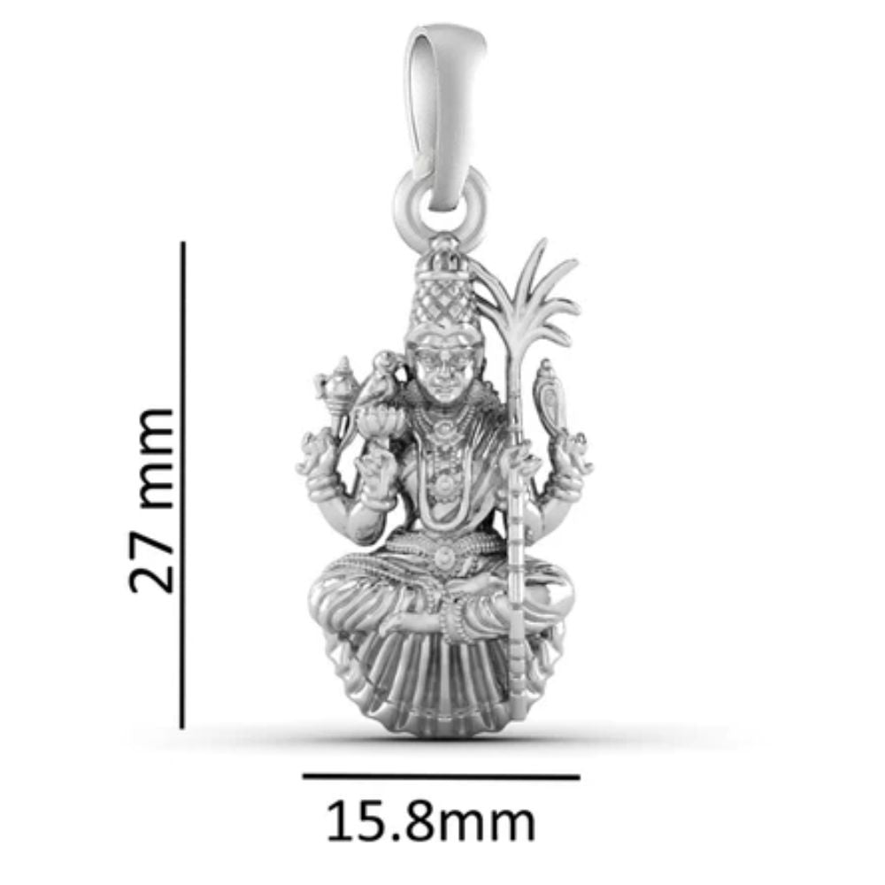 Goddess Maa Lalitha Parameswari Chain Pendant (Locket with snake Chain) for Men & Women