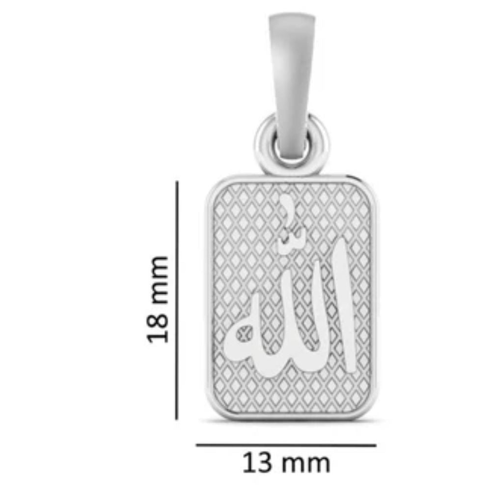 Religious God Allah Barkat Chain Pendant (Locket with Snake Chain) for Men and women