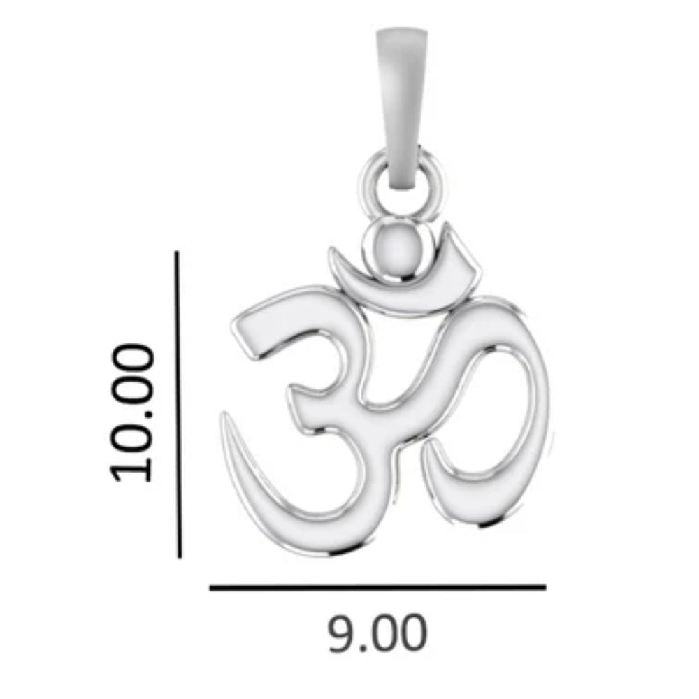 92.5% Pure Sterling Silver Spiritual OM Pendant for Kids & Woman