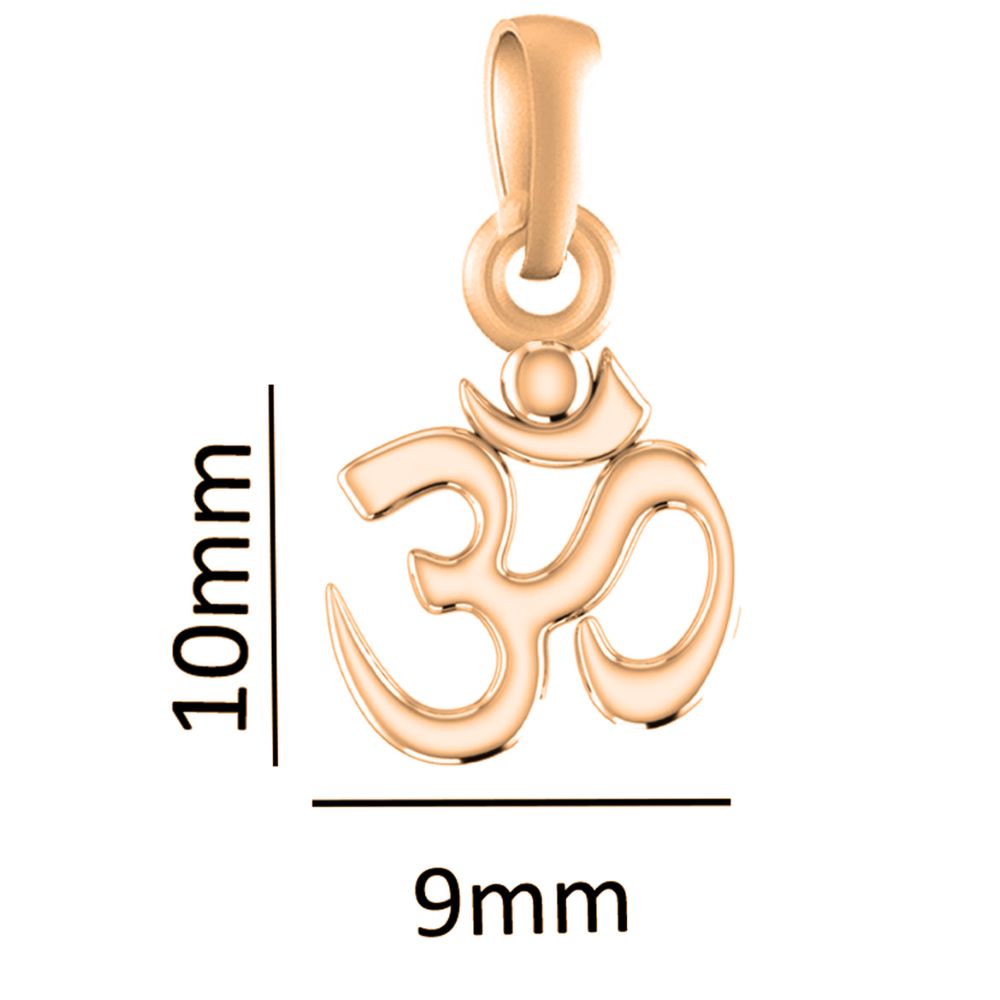 22 CT Gold Plated Silver (92.5% purity) Spiritual OM Pendant by for Kids & Woman