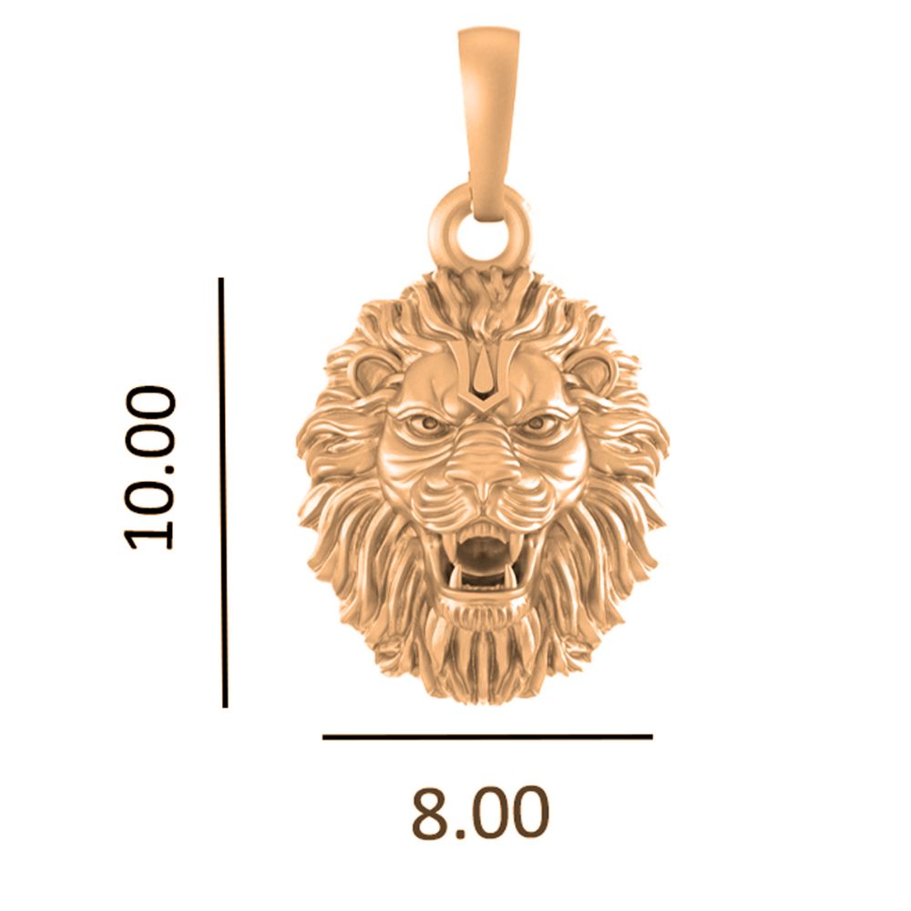 22 CT Gold Plated Silver (92.5% purity) God Vishnu Narsimha Pendant by for Kids & Woman