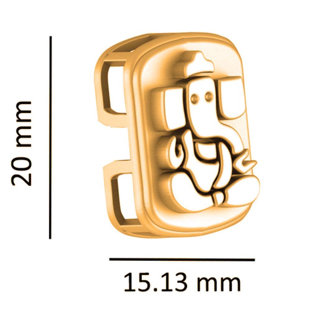 22 CT Gold Plated Silver (92.5% purity)God Ganesh Pendant for Men, Boys Girls and Women