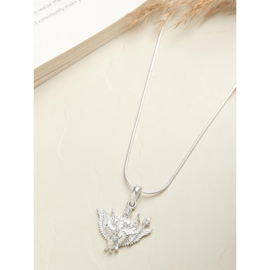 Sterling Silver 92.5 God Sani Dev Chain Pendant with Rope Chain 22 Inches for Men by Akshat Sapphire MPSR7355