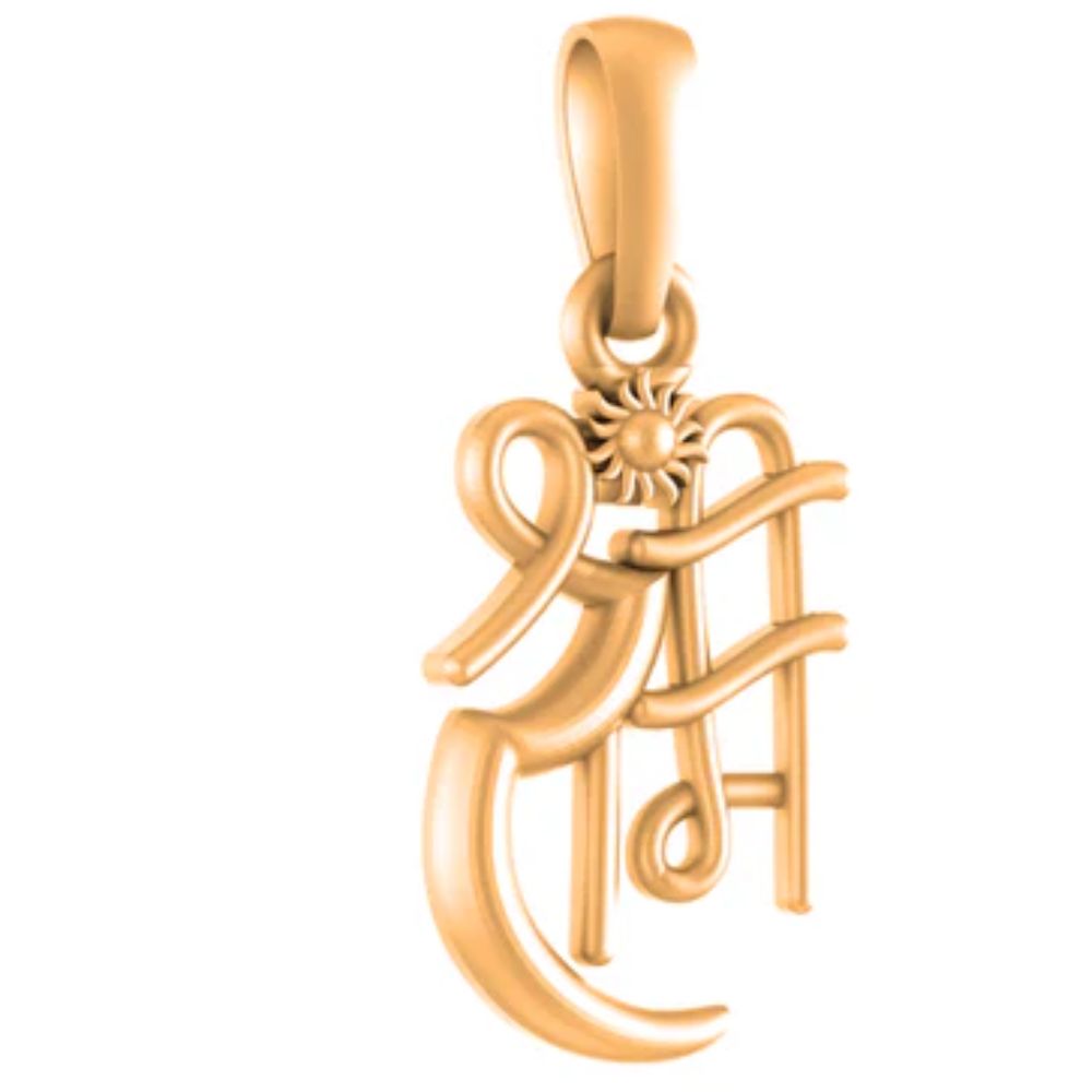 22 CT Gold Plated Silver (92.5% purity) God Ram Pendant for Men and Women